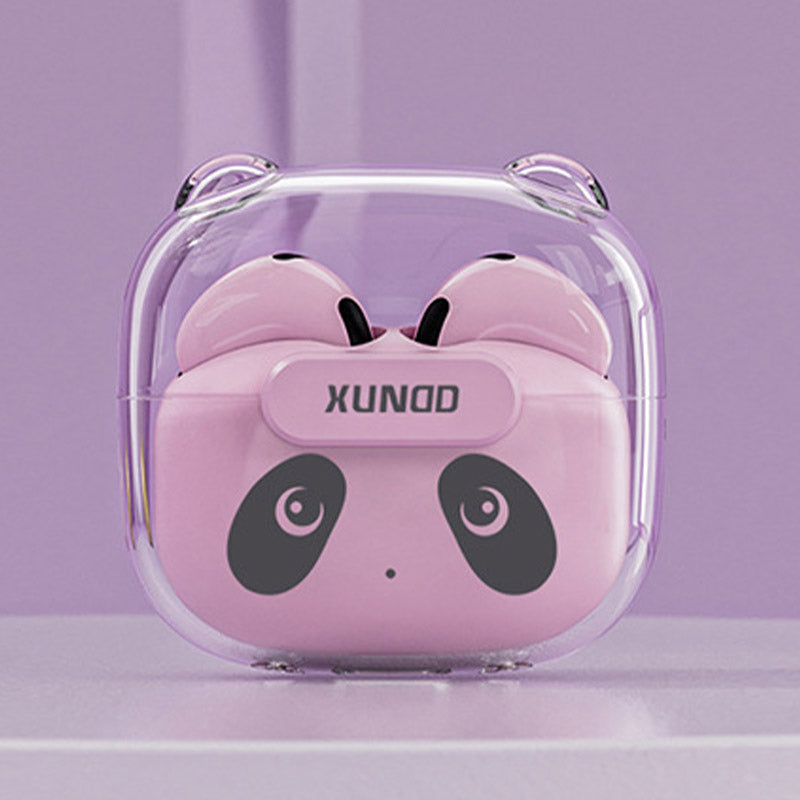 XUNDD X15 GT-05 Cute Panda Bluetooth Earphone Half In-Ear Wireless Headset TWS Earbuds with 270mAh Charging Case XUNDD X15 GT-05 Cute Panda Bluetooth Earphone Half In-Ear Wireless Headset TWS Earbuds with 270mAh Charging Case